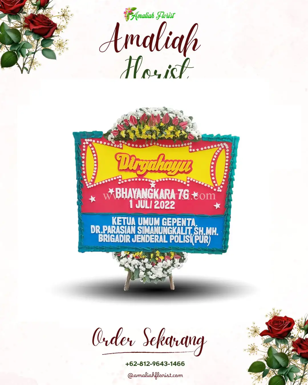 Papan Bunga HUT Ulang Tahun Mlese